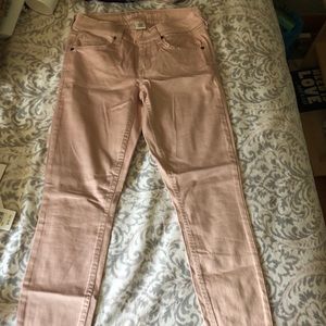 Light pink skinny jeans
